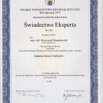 Świadectwo eksperta PTK